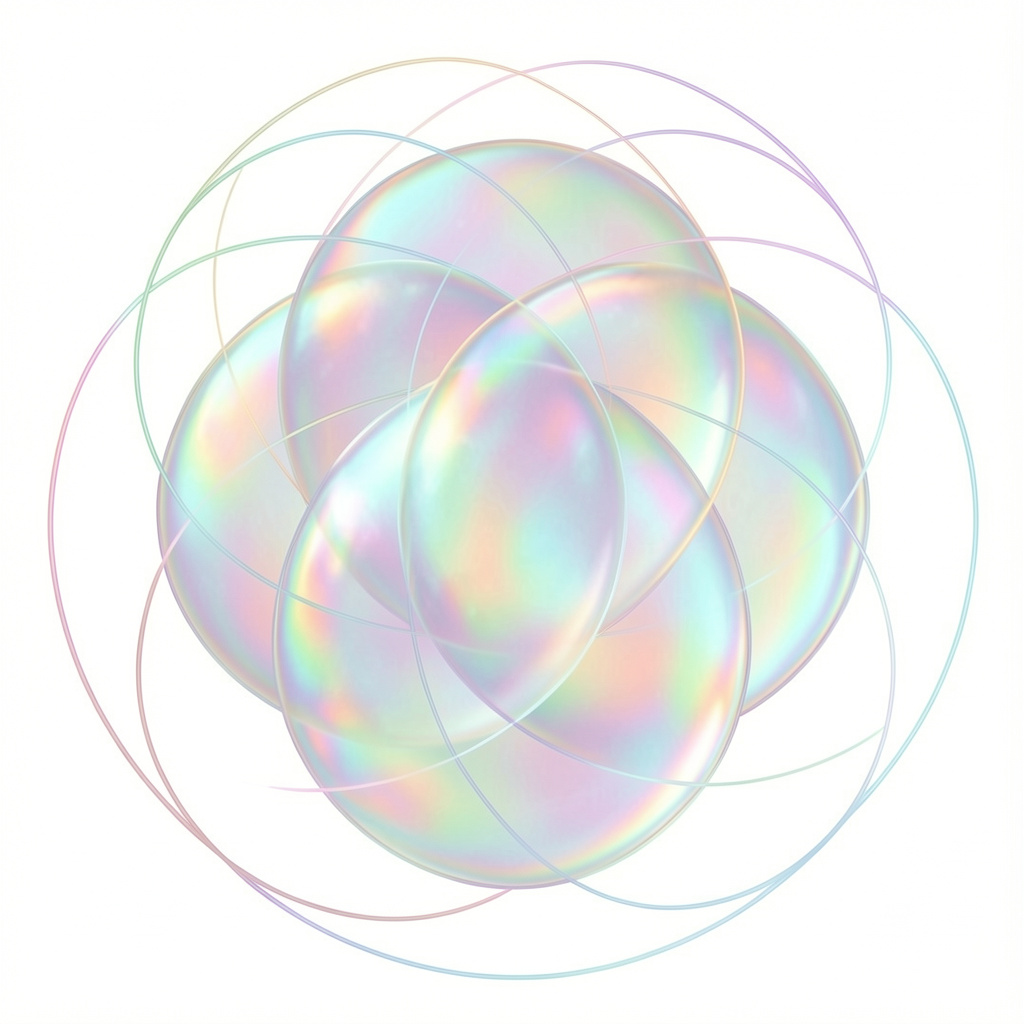 Abstract representation of interconnected circles symbolizing different dimensions of self-awareness